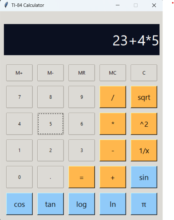 TI-84 Calculator Equation Input