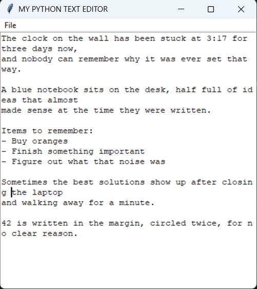 Text Editor Interface